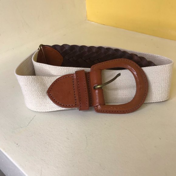 CIPRIANI  Stretch and Leather Belt - Picture 1 of 4